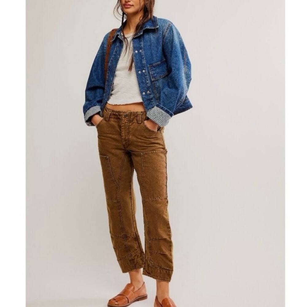 Free People Brown Cropped Pants